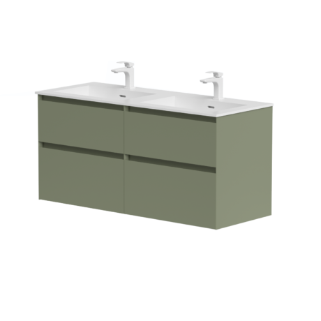Cabinets with double washbasin