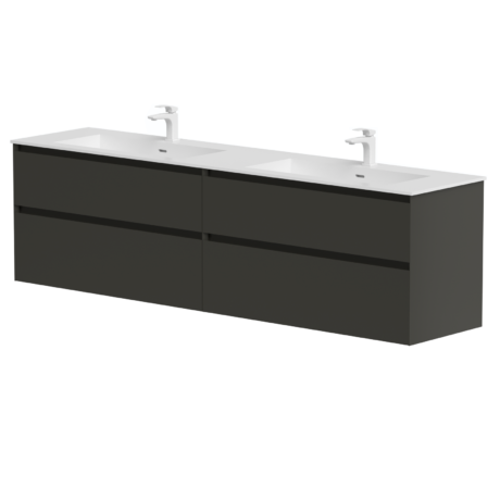 Cabinets with double washbasin