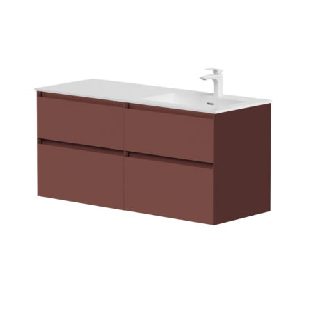 Spintelės su praustuvu dešinėje, 120 cm