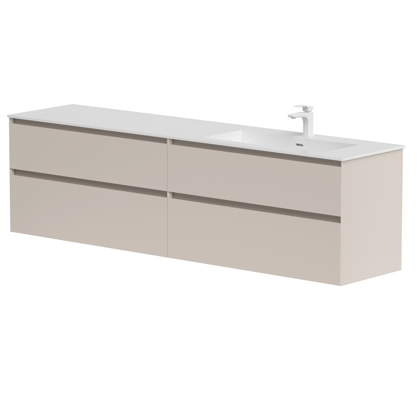 Spintelės su praustuvu dešinėje, 200cm